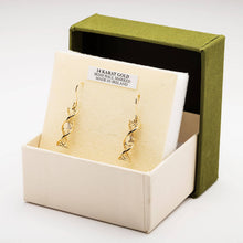 Load image into Gallery viewer, Celtic DNA Trinity Earrings 14K Yellow Gold
