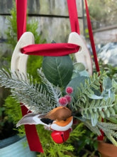 Load image into Gallery viewer, Christmas Robins gifts , Christmas foliage and lucky irish horse shoe
