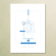 Load image into Gallery viewer, La Pavoni lever coffee machine double art print
