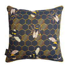 Load image into Gallery viewer, Black Bee Cushion
