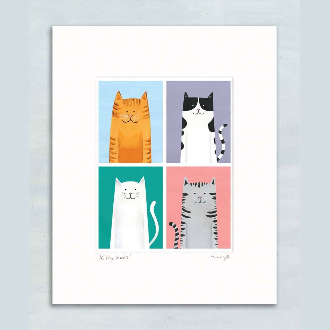 Kitty Kats giclee print 11 x 14