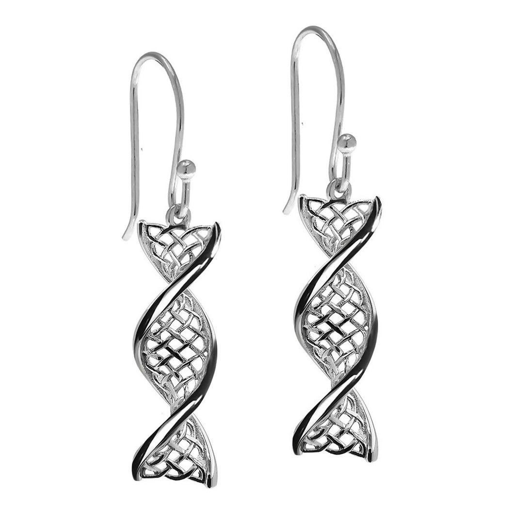 Celtic DNA Earrings Sterling Silver