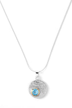 Load image into Gallery viewer, Selene Necklace in silver gold &amp; Blue Topaz
