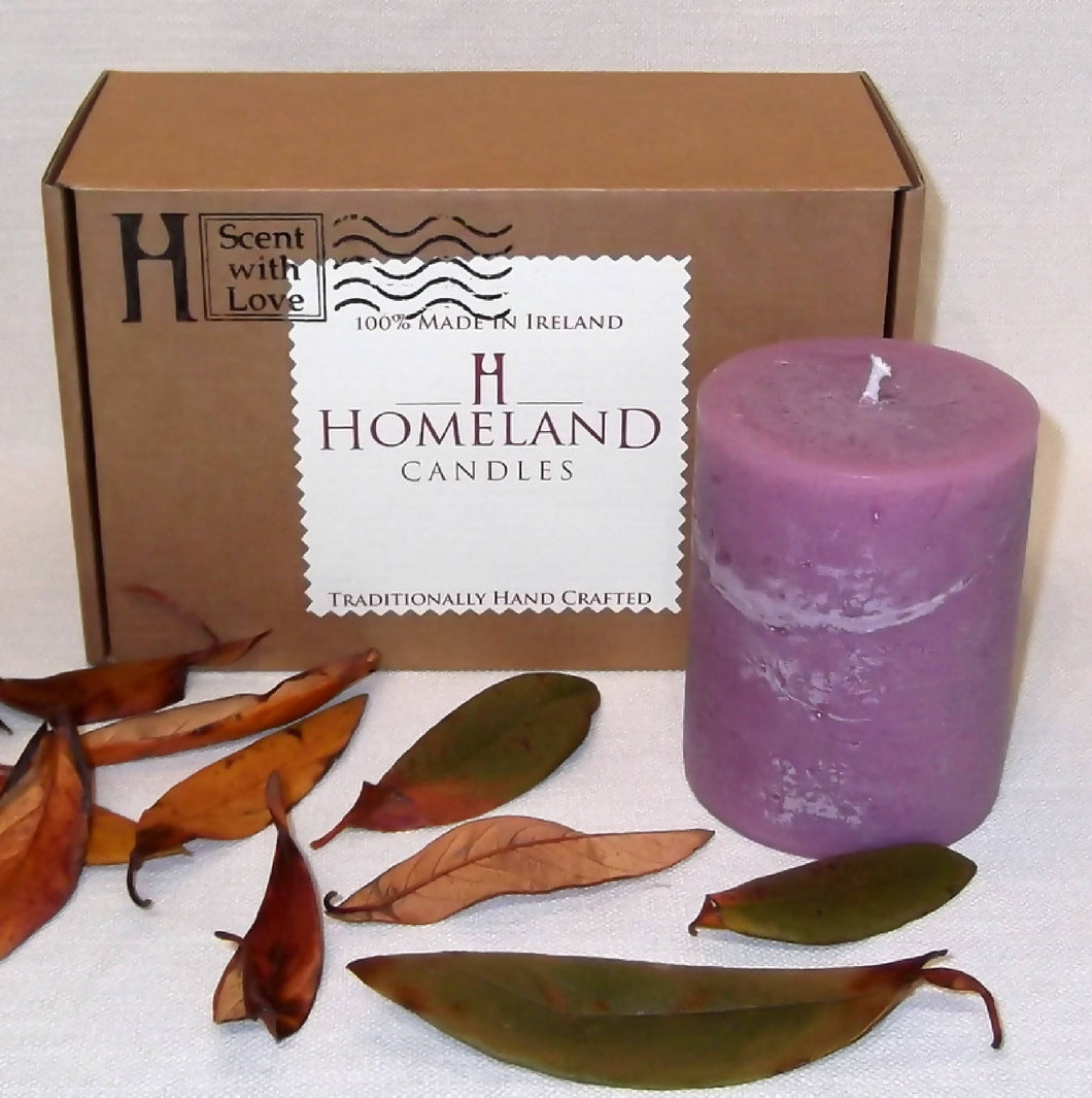 Lilac Pillar Candle, French Lavender