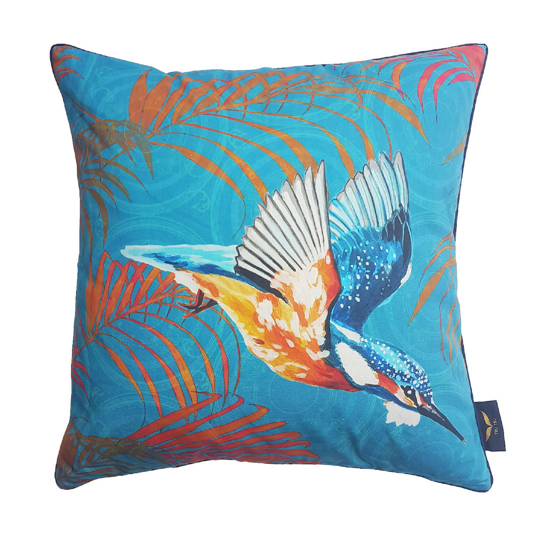 Kingfisher Cushion - Turquoise