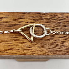 Load image into Gallery viewer, “Entwining” Handmade Silver and Gold Bracelet
