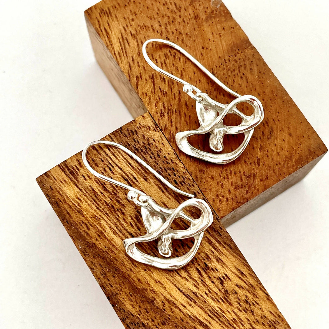 Handmade Sterling Silver “Swirls” Earrings.
