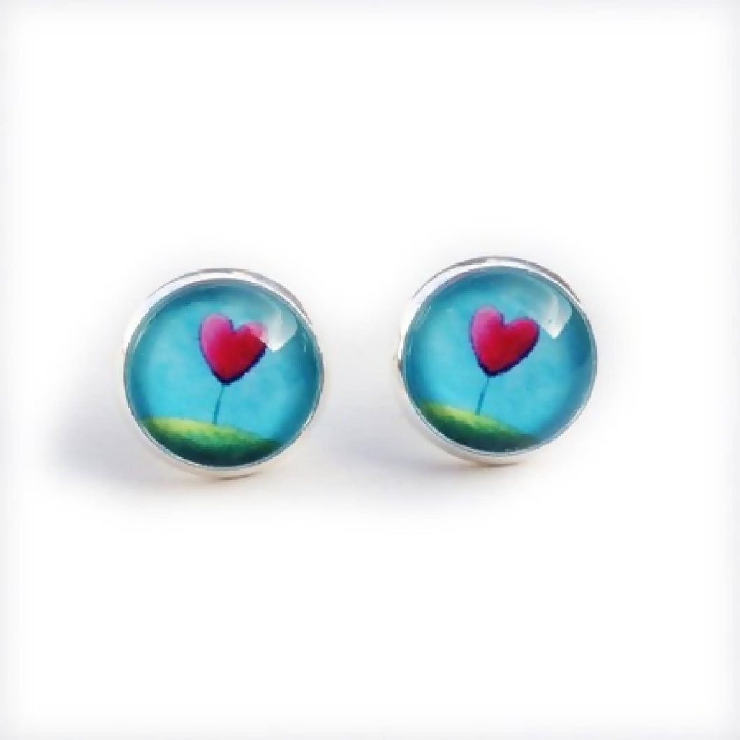 Heart earrings | post earrings | studs