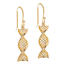 Load image into Gallery viewer, Celtic DNA Earrings 14K Yellow Gold

