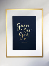 Load image into Gallery viewer, Gáire Beo Grá Gold Foil
