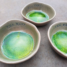 Load image into Gallery viewer, Ceramic bowl for used tea bags, Handcrafted in Ireland. Stone and Moss range
