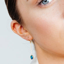 Load image into Gallery viewer, Sequola Earrings in Gold Vermeil with Gemstone
