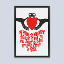 Load image into Gallery viewer, Claddagh Ring - Original Screen Print - Signed by the Artist
