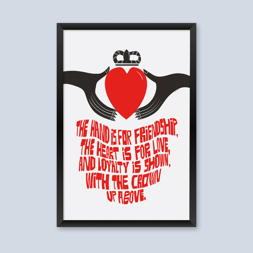 Claddagh Ring - Original Screen Print - Signed by the Artist