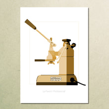 Load image into Gallery viewer, La Pavoni lever coffee machine |Side View | art print

