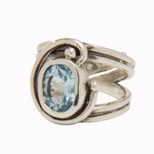 Load image into Gallery viewer, Jasmine ring in Silver &amp; Blue Topaz
