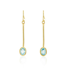 Load image into Gallery viewer, Sequola Earrings in Gold Vermeil with Gemstone
